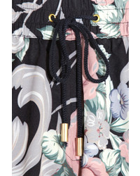 schwarze Shorts mit Blumenmuster von Zimmermann