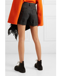 schwarze Shorts mit Karomuster von Sacai