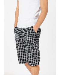 schwarze Shorts mit Karomuster von Sublevel