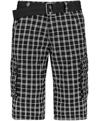 schwarze Shorts mit Karomuster von Sublevel