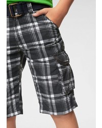 schwarze Shorts mit Schottenmuster von Arizona