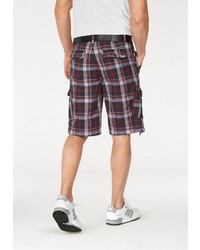 schwarze Shorts mit Schottenmuster von John Devin