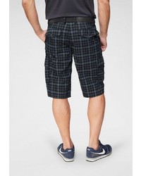 schwarze Shorts mit Schottenmuster von John Devin