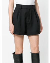 schwarze Shorts von Saint Laurent