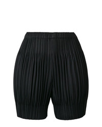 schwarze Shorts von Pleats Please By Issey Miyake