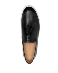schwarze Slip-On Sneakers aus Leder von Scarosso
