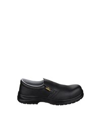 schwarze Slip-On Sneakers aus Leder von Amblers Safety