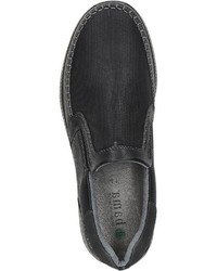 schwarze Slip-On Sneakers aus Leder von Bama