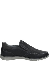 schwarze Slip-On Sneakers aus Leder von Bama