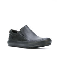 schwarze Slip-On Sneakers aus Leder von Both