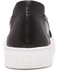 schwarze Slip-On Sneakers aus Leder von Rachel Zoe