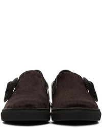 schwarze Slip-On Sneakers aus Leder von Toga Virilis