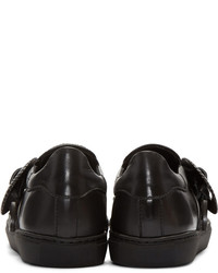 schwarze Slip-On Sneakers aus Leder von Toga Virilis