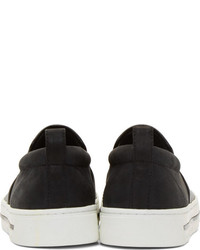schwarze Slip-On Sneakers aus Leder von Marc by Marc Jacobs