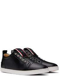 schwarze Slip-On Sneakers aus Leder von Christian Louboutin