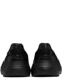 schwarze Slip-On Sneakers aus Leder von Phileo