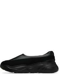 schwarze Slip-On Sneakers aus Leder von Phileo