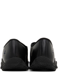 schwarze Slip-On Sneakers aus Leder von Snow Peak