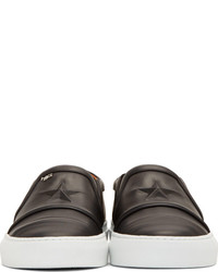 schwarze Slip-On Sneakers aus Leder von Givenchy