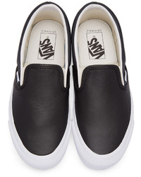 schwarze Slip-On Sneakers aus Leder von Vans