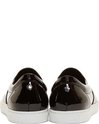 schwarze Slip-On Sneakers aus Leder von DSQUARED2