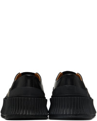 schwarze Slip-On Sneakers aus Leder von Jil Sander