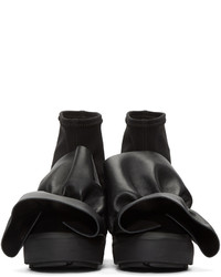 schwarze Slip-On Sneakers aus Leder von MSGM