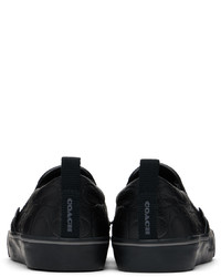 schwarze Slip-On Sneakers aus Leder von Coach 1941