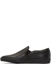 schwarze Slip-On Sneakers aus Leder von Common Projects