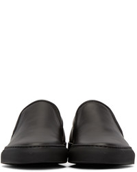 schwarze Slip-On Sneakers aus Leder von Common Projects