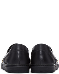 schwarze Slip-On Sneakers aus Leder von Jimmy Choo