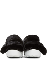 schwarze Slip-On Sneakers aus Leder von MSGM