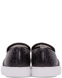 schwarze Slip-On Sneakers aus Leder von Tiger of Sweden
