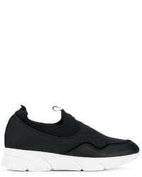 schwarze Slip-On Sneakers aus Leder von Blumarine