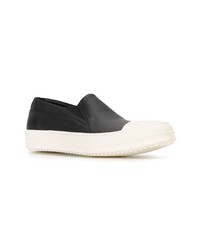 schwarze Slip-On Sneakers aus Leder von Rick Owens