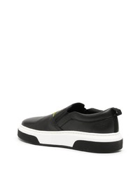 schwarze Slip-On Sneakers aus Leder von Ferragamo