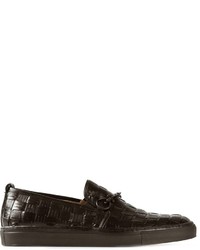 schwarze Slip-On Sneakers aus Leder von Cesare Paciotti