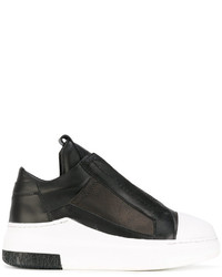 schwarze Slip-On Sneakers aus Leder von Cinzia Araia