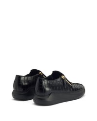 schwarze Slip-On Sneakers aus Leder von Giuseppe Zanotti