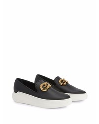 schwarze Slip-On Sneakers aus Leder von Giuseppe Zanotti