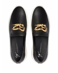 schwarze Slip-On Sneakers aus Leder von Giuseppe Zanotti