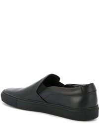 schwarze Slip-On Sneakers aus Leder von Common Projects