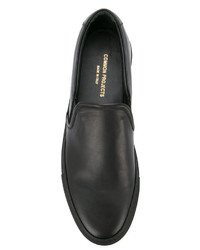 schwarze Slip-On Sneakers aus Leder von Common Projects