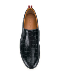 schwarze Slip-On Sneakers aus Leder von Bally