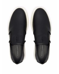 schwarze Slip-On Sneakers aus Leder von Giuseppe Zanotti
