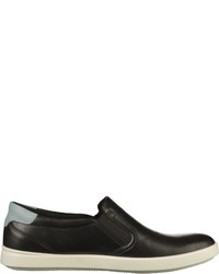 schwarze Slip-On Sneakers aus Leder von Ecco