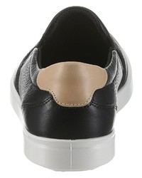 schwarze Slip-On Sneakers aus Leder von Ecco