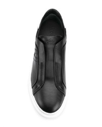 schwarze Slip-On Sneakers aus Leder von Hogan