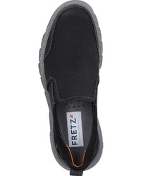 schwarze Slip-On Sneakers aus Leder von FRETZ men