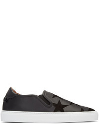 schwarze Slip-On Sneakers aus Leder von Givenchy